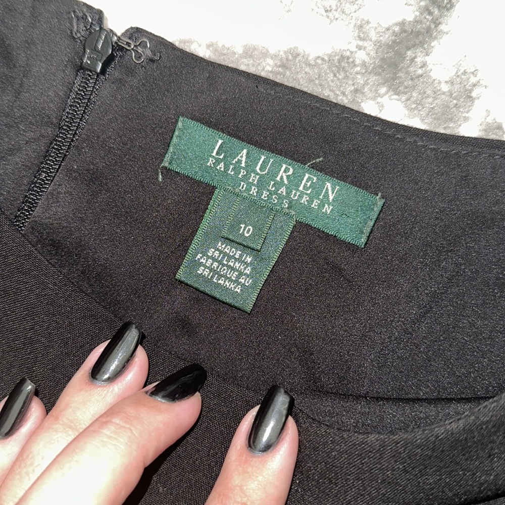 Lauren Ralph Lauren black and white sleeveless cocktail dress - Picture 4 of 7
